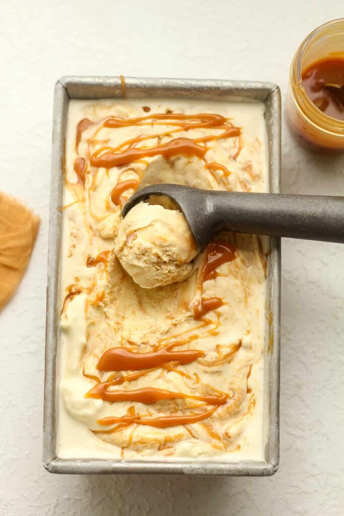 caramel pudding ice-cream
