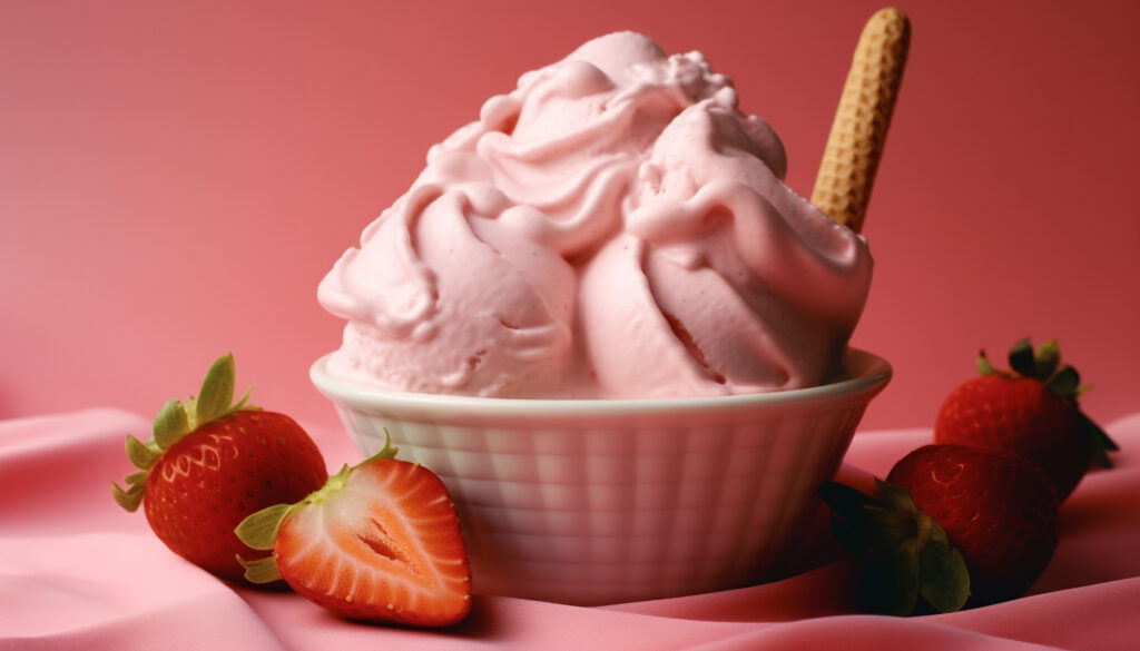 Strawberry ice cream